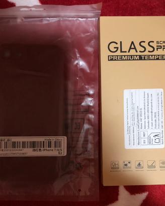Cover bordeaux e vetrini iphone 8 nuovi