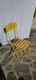 Coppia sedie gialle da giardino
