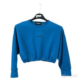 DSQUARED2 Felpa Cropped Blu M