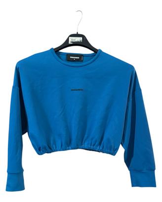 DSQUARED2 Felpa Cropped Blu M