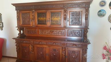 Sala completa in legno anni 70