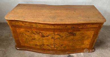 Scrivania - scrittoio in noce e radica