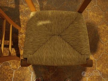 sedie legno impagliate tipo trattoria