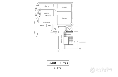 Castelfranco con due camere da letto e balcone