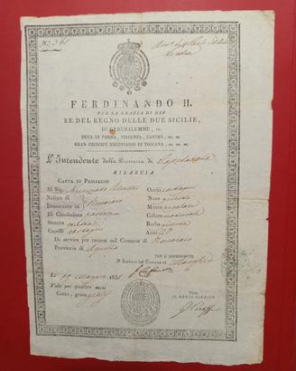 Passaporto Borbonico