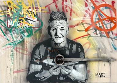 Street art vera Mart Signed Gordon Ramsey