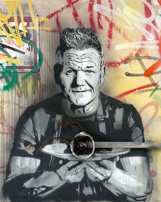Street art vera Mart Signed Gordon Ramsey