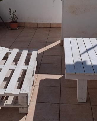 Set divano e tavolino da giardino
