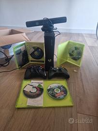 Xbox 360 con kinetic , 2 Joystick e 4 giochi