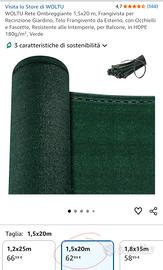 Telo ombreggiante nuovo