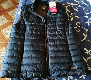 Piumino smanicato blu avio - champion donna tg.48
