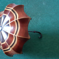 Porta graffette da scrivania in radica di noce