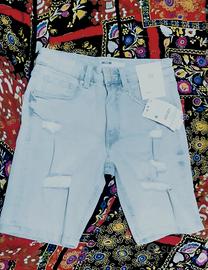 Shorts di jeans denim" Bershka" Joint Life tg XS N