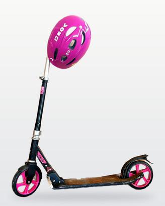 Monopattino Oxelo MID 7 rosa + casco bimba taglia 