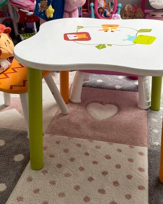 Tavalo e sedia in legno per cameretta bimbi unisex