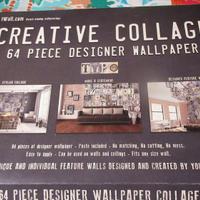 Wallpaper Collage Vintage  64 adesivi per decorar