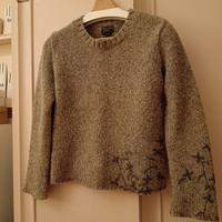 Maglione donna invernale con decoro laterale