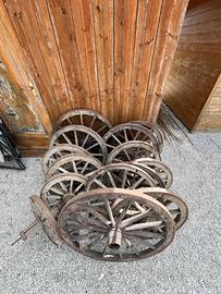 Ruote di carro in legno dei primi del '900
