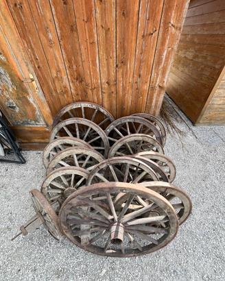 Ruote di carro in legno dei primi del '900