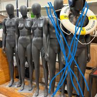 MANICHINI MEZZO BUSTO O INTERI COLORE NERO