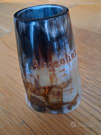 porta penne vintage in corno vichingo