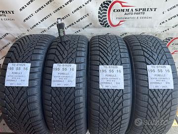 4 PNEUMATICI 195/55 R16 PIRELLI INVERNALI 90%
