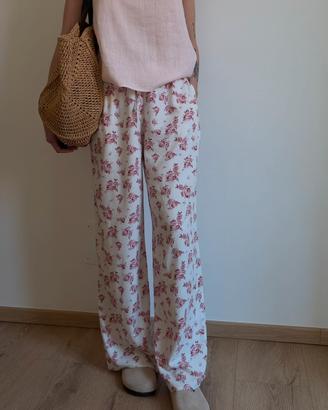 pantaloni di lino e viscosa - stlkatin
