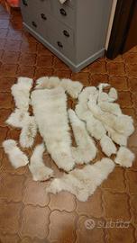 Ritagli pelliccia volpe bianca argentata