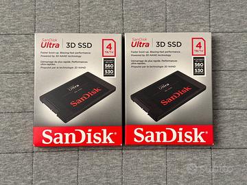 2x 4TB SanDisk Ultra 3D 4TB SSD SATA - TOTALE 8TB