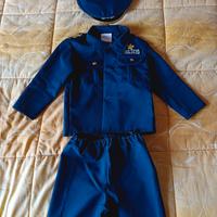 costume carnevale poliziotto 3-5 anni