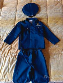 costume carnevale poliziotto 3-5 anni