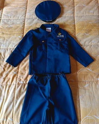 costume carnevale poliziotto 3-5 anni