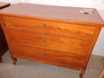 Comò in legno massello OLMO  vintage perfetto