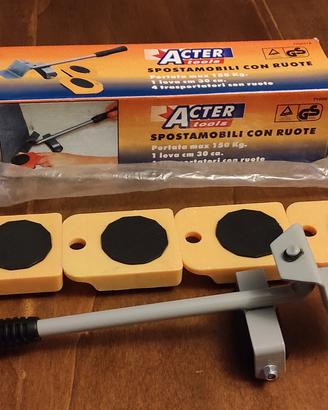 Kit Sollevatore x Spostare i mobili  con 4 pattini