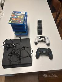 Playstation 4 slim 500GB+2 controller+15 giochi