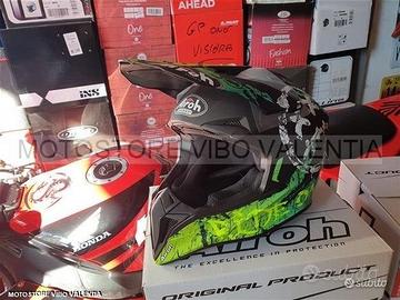 Casco cross airoh wraap smile yellow matt