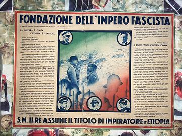 Manifesto 1936 del ventennio originale cm.47x35
