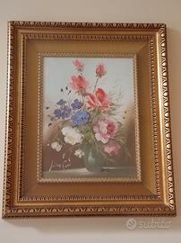 Quadro fiori lina rossi borlacchi dipinto painting