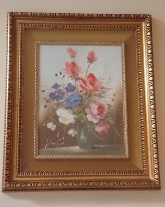 Quadro fiori lina rossi borlacchi dipinto painting