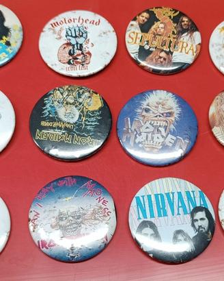collezioni Lotto 20 Spille Vintage Rock Metal80