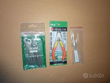 Chiavi inox + tronchese + estrattore cuscinetti RC