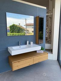 Mobile bagno sospeso Rovere naturale