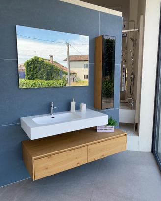 Mobile bagno sospeso Rovere naturale