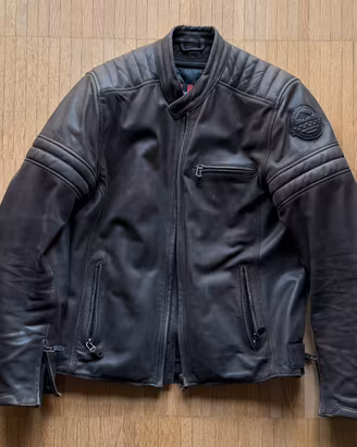 Giacca moto da uomo in pelle Clover taglia 52