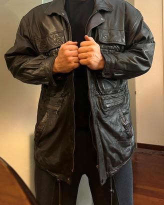 Giubbotto vera pelle uomo vintage taglia XL uomo