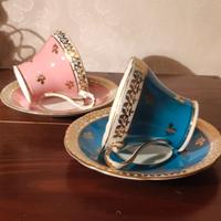 Coppia di tazze té porcellana inglese Aynsley