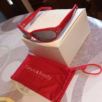 Colours & Beauty Occhiali Rosso Strass
