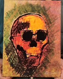 Quadro Teschio Pop Art - Stampa su Tela 40x30