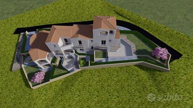 Villetta caposchiera con vista panoramica sul mare