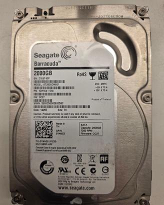 Seagate HDD 2Tb SATA 3,5"
